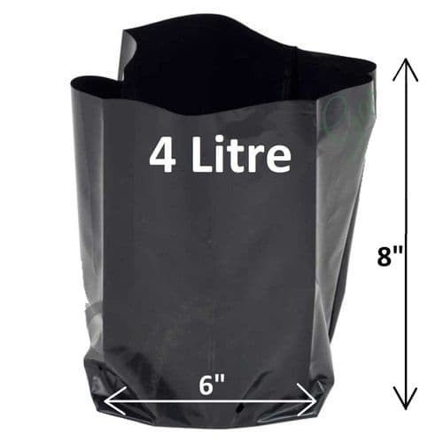 4 Litre Poly Pot – Tough, Recyclable Polythene Grow Container with Pre-Cut Drainage