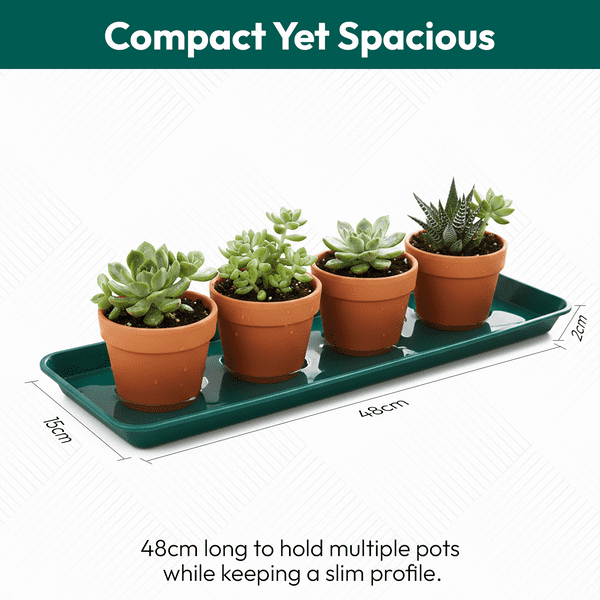 48 cm Small Windowsill Tray – Shallow Plastic Drip & Display Tray
