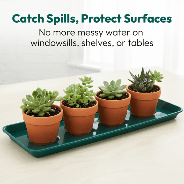 48 cm Small Windowsill Tray – Shallow Plastic Drip & Display Tray