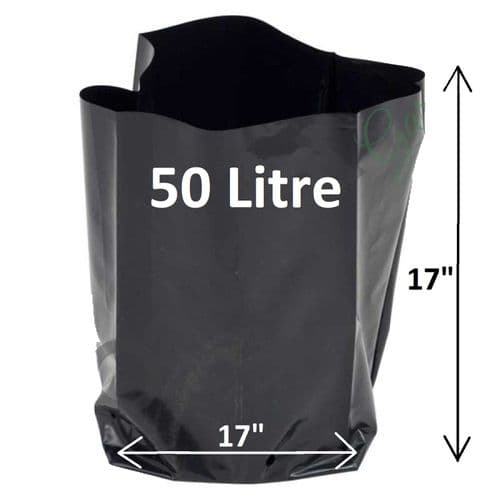 50 Litre Poly Pot – Heavy-Duty Recyclable Polythene Grow Container with Pre-Cut Drainage