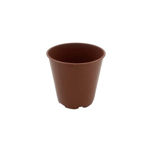 6 cm Terracotta Plastic Plant Pot – Stackable, Drainage Base, Durable