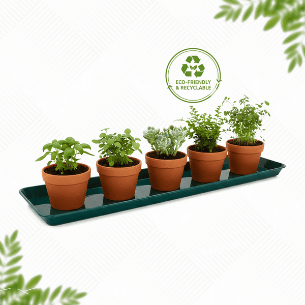 61 cm Medium Windowsill Tray – Sturdy Plastic Drip Tray for Indoor Plant Displays