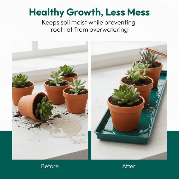 69 cm Large Windowsill Tray – Wide Plastic Drip & Display Base for Pots