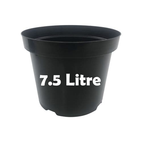 7.5 Litre Round Plant Pot – Durable Injection-Moulded Plastic with Dual Drainage