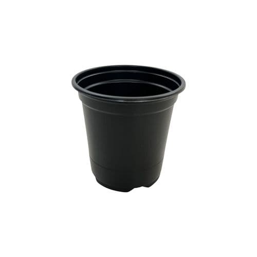 9 cm Black Tall Plant Pot – Thermoformed Plastic Nursery Pot with Drainage