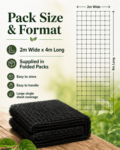 Butterfly Netting 4m x 2m – Black 7mm Garden Crop Protection Mesh