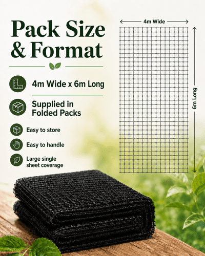 Butterfly Netting 4m x 6m – Black 7mm Garden Crop Protection Mesh