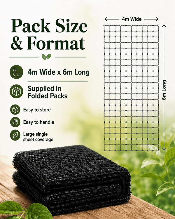 Butterfly Netting 4m x 6m – Black 7mm Garden Crop Protection Mesh