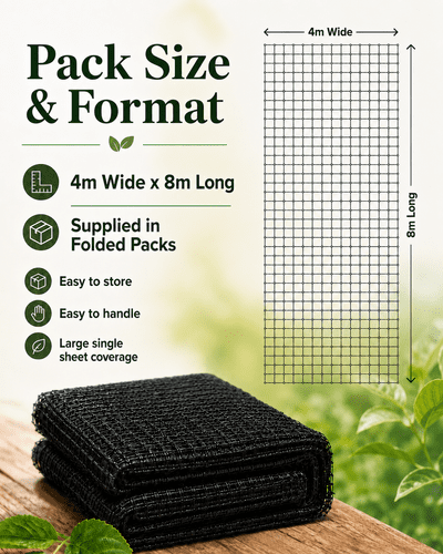 Butterfly Netting 4m x 8m – Black 7mm Garden Crop Protection Mesh