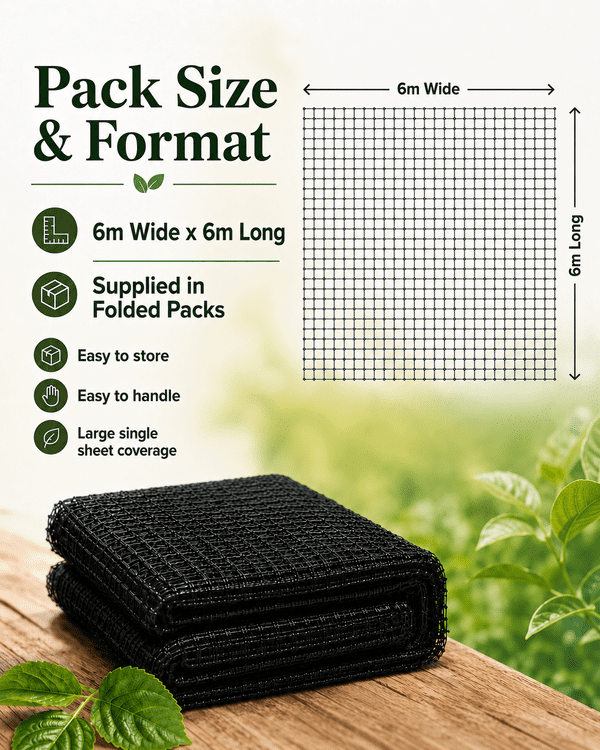 Butterfly Netting 6m x 6m – Black 7mm Garden Crop Protection Mesh