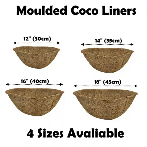 Coco Hanging Basket Liners – Thick Coir / Coconut Fibre Liners for Hanging Baskets