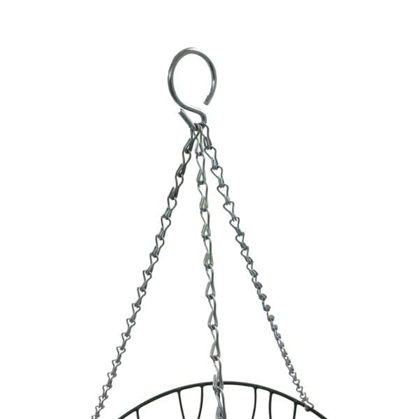 Hanging Basket with Coco Liner & Chain – Round Wire Garden Planter 12