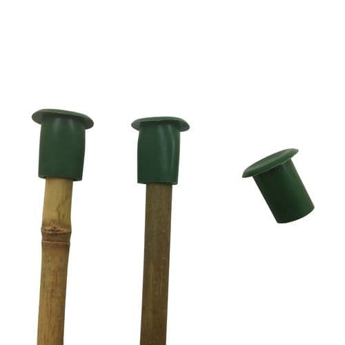 Large Green Cane Caps – Heavy-Duty Garden Cane Protectors & Support Connectors (18mm)