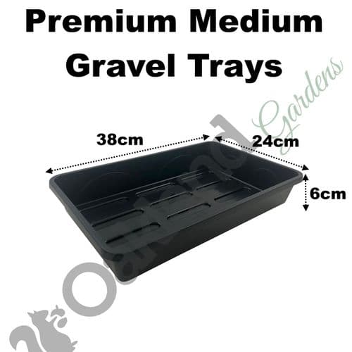 Medium 38 cm Gravel Tray – Solid, High-Impact Plastic Tray (No Drainage Holes)
