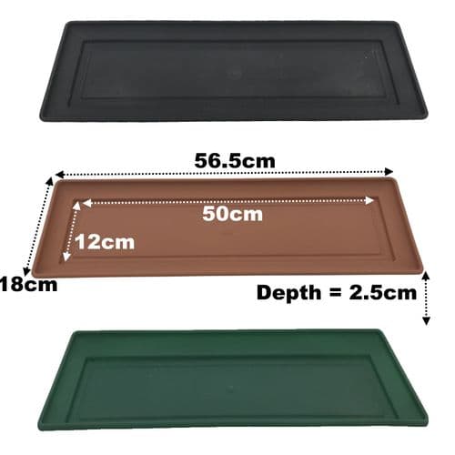Medium Watering Tray – Durable Plastic Catchment Tray for Multiple Pots