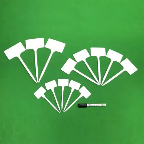 Plant T-Labels – Durable Plastic Stakes for Hanging Labels or Signs