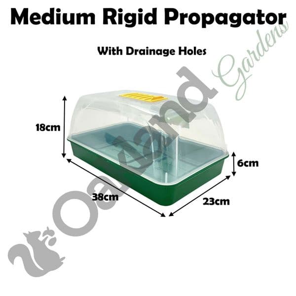 Vented Rigid Propagator Set – High-Impact Dome with Adjustable Roof Vent & Tray Options