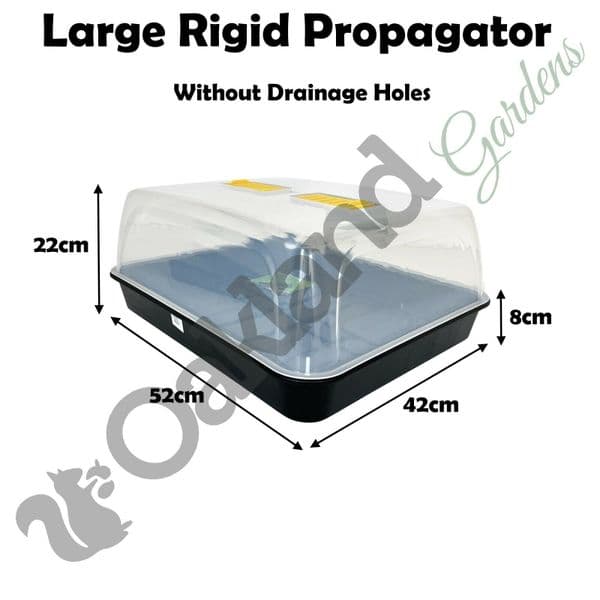 Vented Rigid Propagator Set – High-Impact Dome with Adjustable Roof Vent & Tray Options