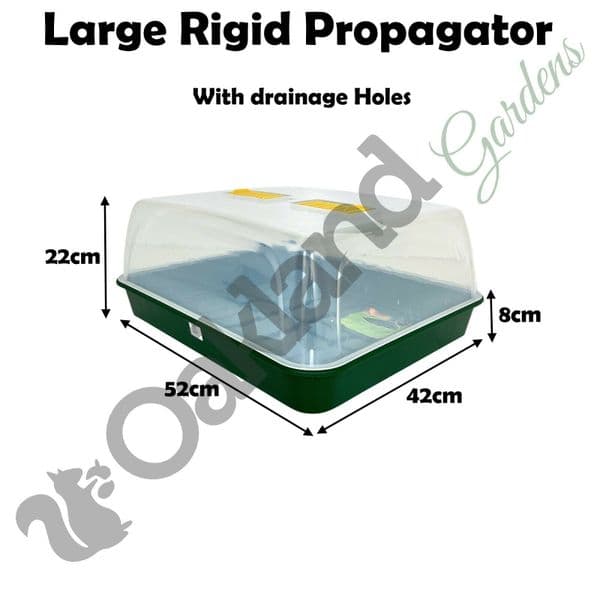 Vented Rigid Propagator Set – High-Impact Dome with Adjustable Roof Vent & Tray Options