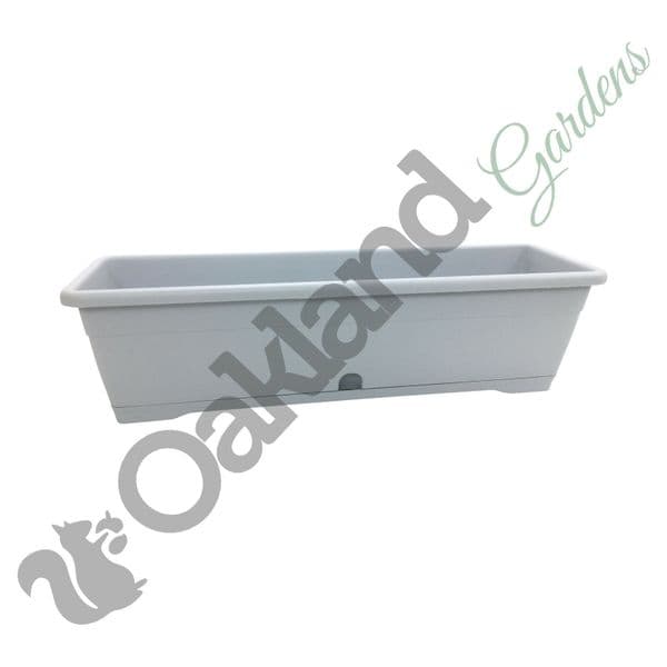 Versilia Trough Planter with Built-In Tray – Window Box Style Planter for Indoor & Outdoor Use