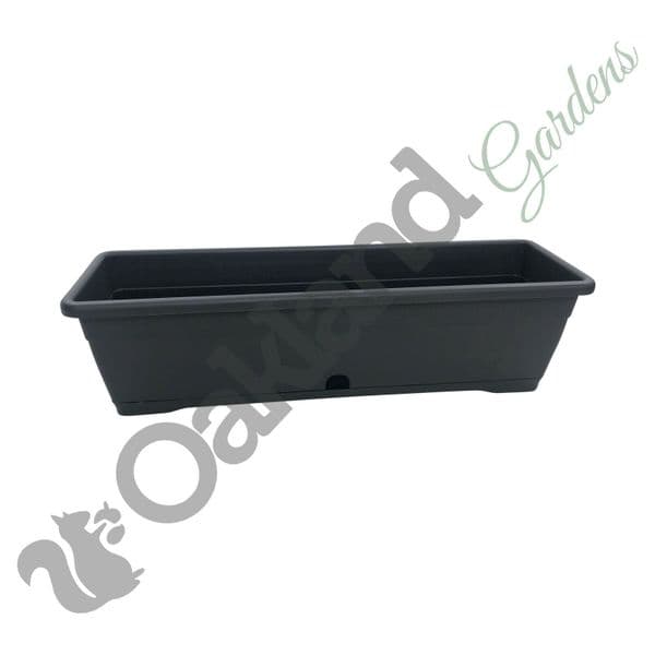 Versilia Trough Planter with Built-In Tray – Window Box Style Planter for Indoor & Outdoor Use
