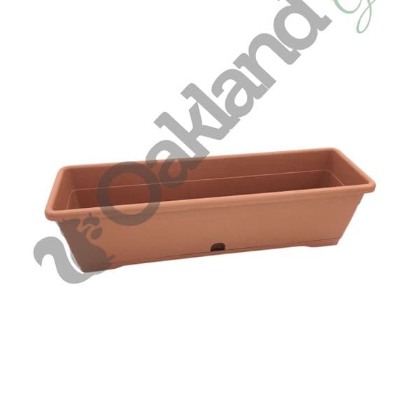 Versilia Trough Planter with Built-In Tray – Window Box Style Planter for Indoor & Outdoor Use
