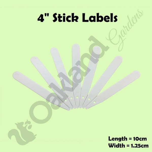 White Plant Labels – Recycled Waterproof Plastic Stakes with Hangable Option