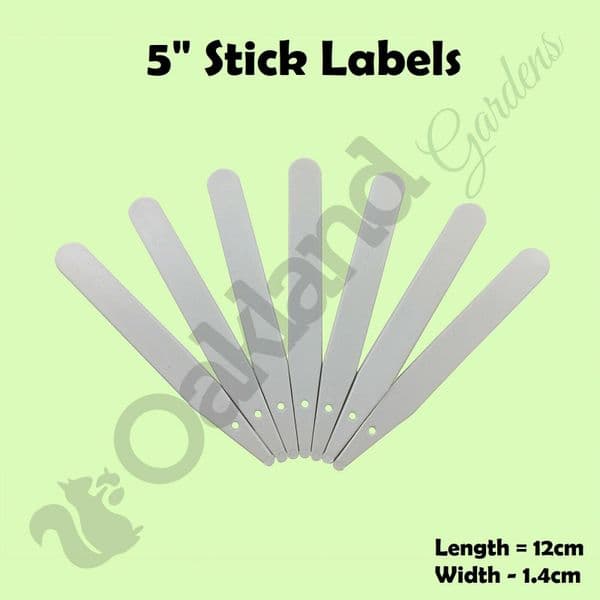 White Plant Labels – Recycled Waterproof Plastic Stakes with Hangable Option