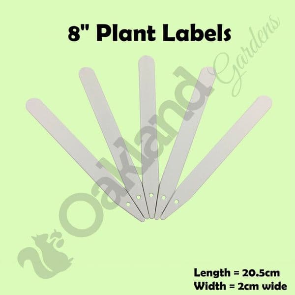 White Plant Labels – Recycled Waterproof Plastic Stakes with Hangable Option