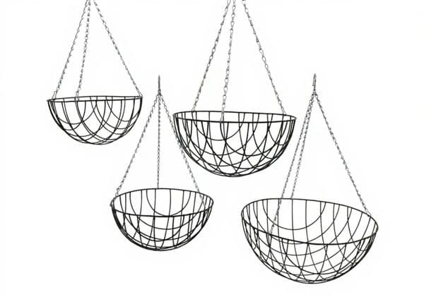 Wire Hanging Baskets – Heavy-Duty Weather-Resistant Steel with Metal Liner