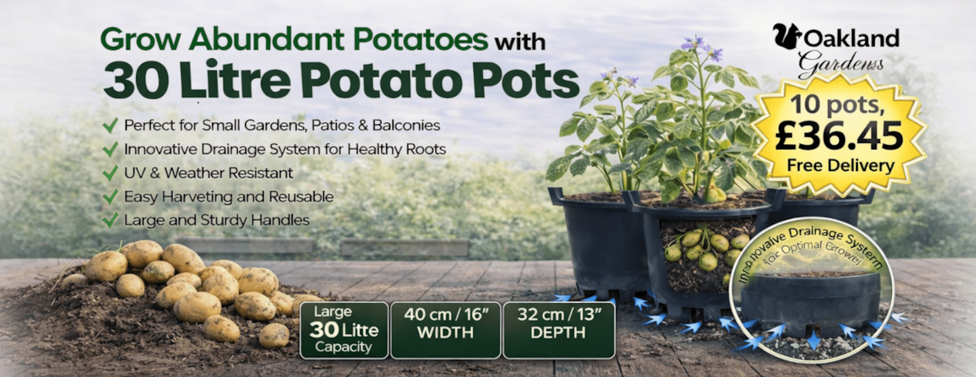 30 Litre Containers With Handles