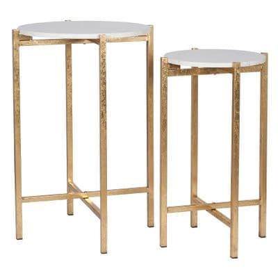Bambini Folding marble set of 2 tables