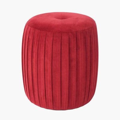 Bibbiana Red Pouffe