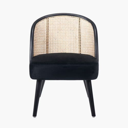 Black French Cane Chair