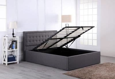 Houghton Grey Ottoman Storage Bed (various sizes)