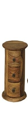 Jali 3 Drawer Round Chest
