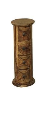 Jali 4 Drawer Round Chest