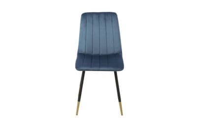 Lucca Pair of Blue Velvet Chairs