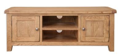 Madrid Country Chunky Oak Plasma TV Unit