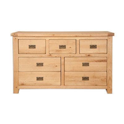 Madrid Natural Oak 7 Drawer Wide Chest