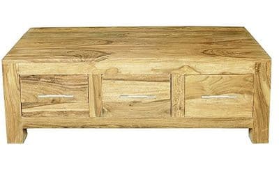 Mango Cube Petite 3 Drawer Coffee Table
