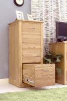 Mobel Oak 3 Drawer Filing Cabinet