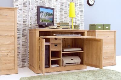 Mobel Oak Hidden Home Office