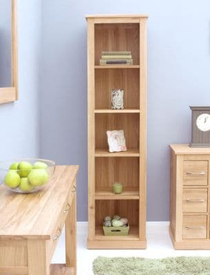 Mobel Oak Narrow Bookcase