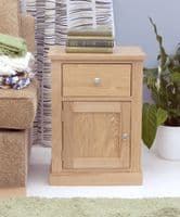 Mobel Oak One Door one Drawer Lamp Table