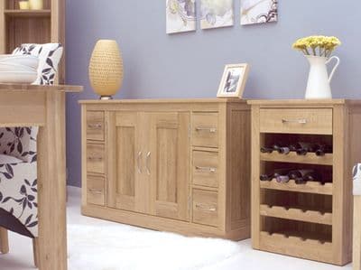 Mobel Oak Six Drawer Sideboard