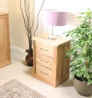Mobel Oak Three Drawer Lamp Table