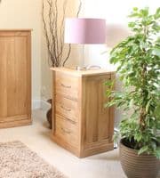 Mobel Oak Three Drawer Lamp Table