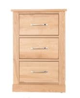 Mobel Oak Three Drawer Lamp Table
