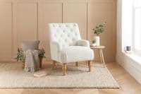 Padstow Chair White Bouclé